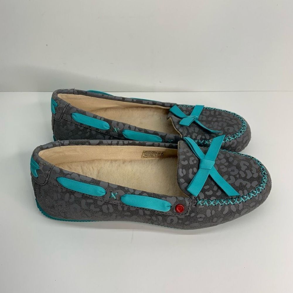 UGG Australia 1006201 7 I Heart Belle Slipper Flat Shoes Leopard Size 6 Used